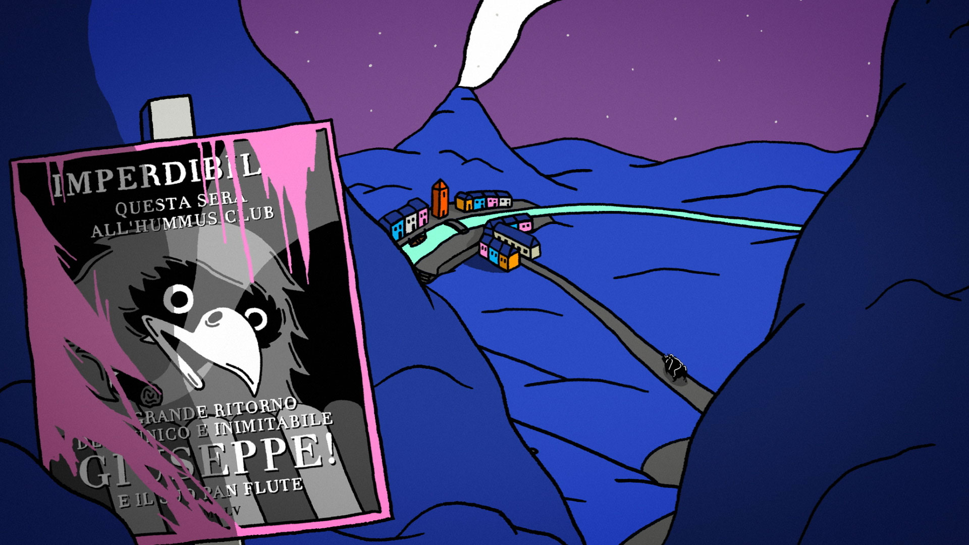 Giuseppe poster on the hills