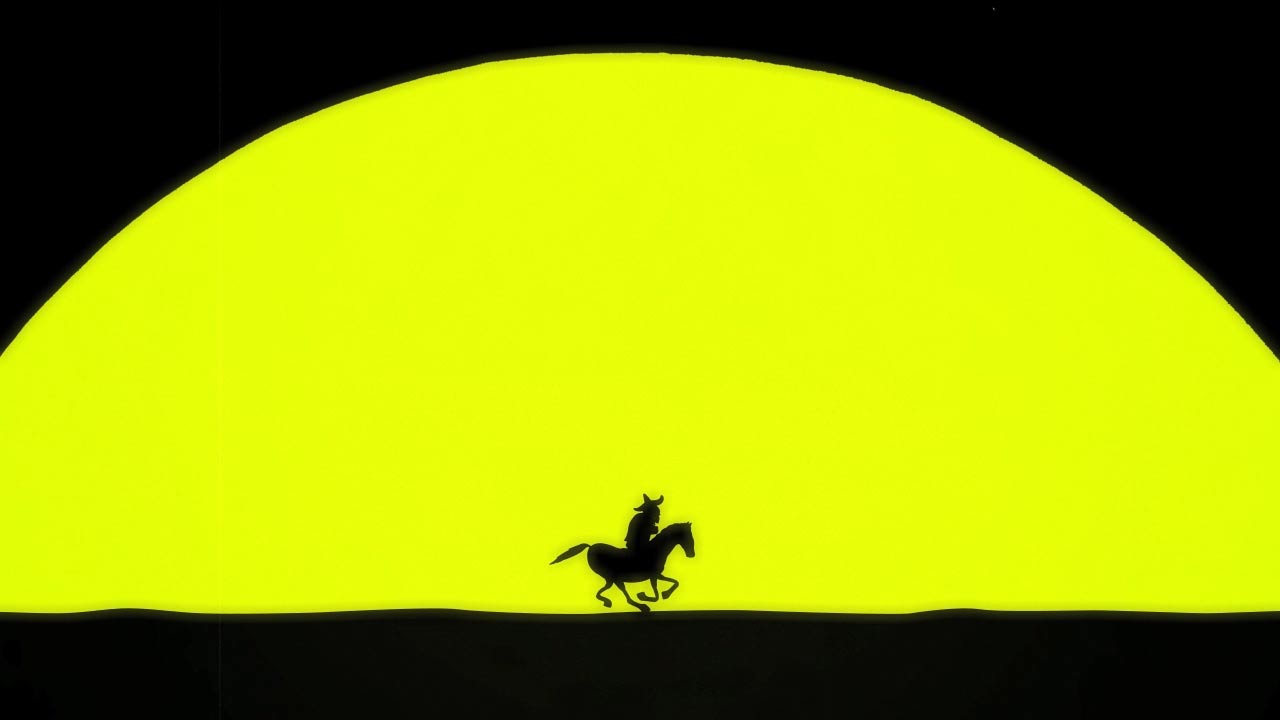 Horse ride silhouette